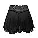 Men's Sissy Crossdressing Lingerie Sheer Mini Skirt with Garters Belt Strappy Lace Trim Tulle Micro Skirts Underwear