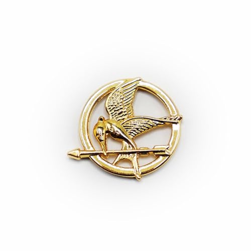 Blendio Mockingjay Brooch from Hunger Games Replica, Magnetic Closure, Badge for T-Shirt (Mockingjay - Gold), Small