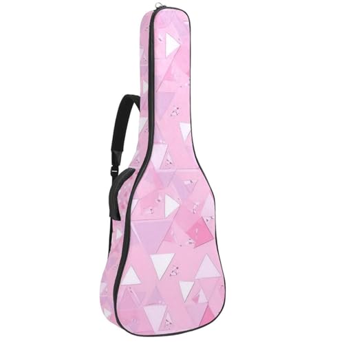 Sac pour guitare acoustique rose étanche 42.9" universel avec éponge