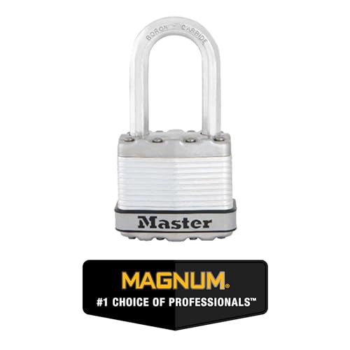 Master Lock M1XQLFCCSEN 1-3/4-Inch Wide Magnum Laminated Steel Padlock, 5/16-Inch Diameter, 1-1/2-Inch Shackle Clearance, 4-Pack