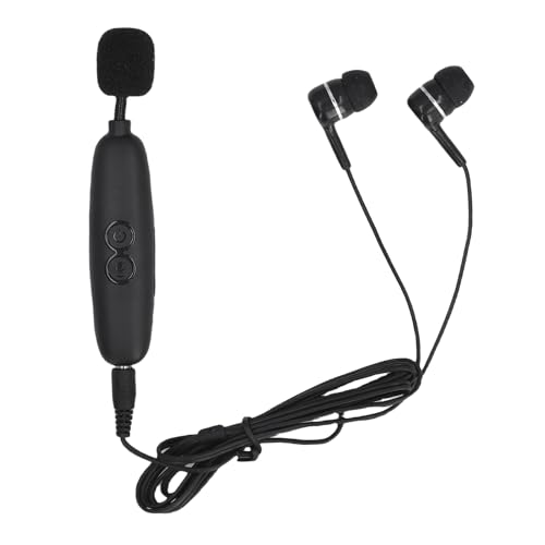 Fockety Amplificador Auditivo, Amplificador de Sonido Personal con Clip para Collar Control de Volumen Ajustable Recargable Reducción de Ruido Audífonos de Bolsillo para Adultos Mayores