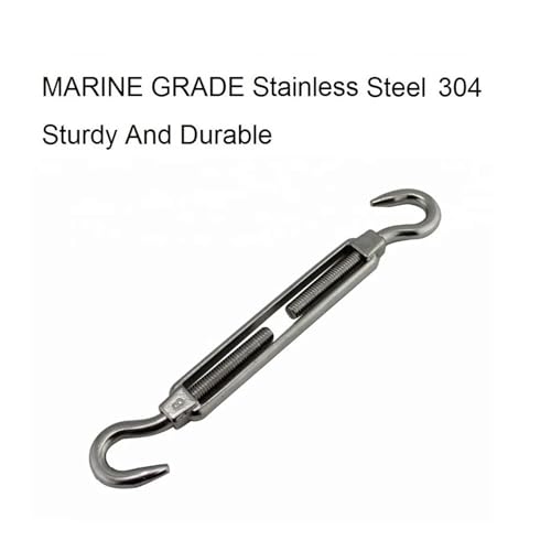 Turn Buckle 20 PCS Stainless Steel 304 Turnbuckle Hook Wire Rope Tension Heavy Duty for Cable Railing Wire Rope miniatura 3
