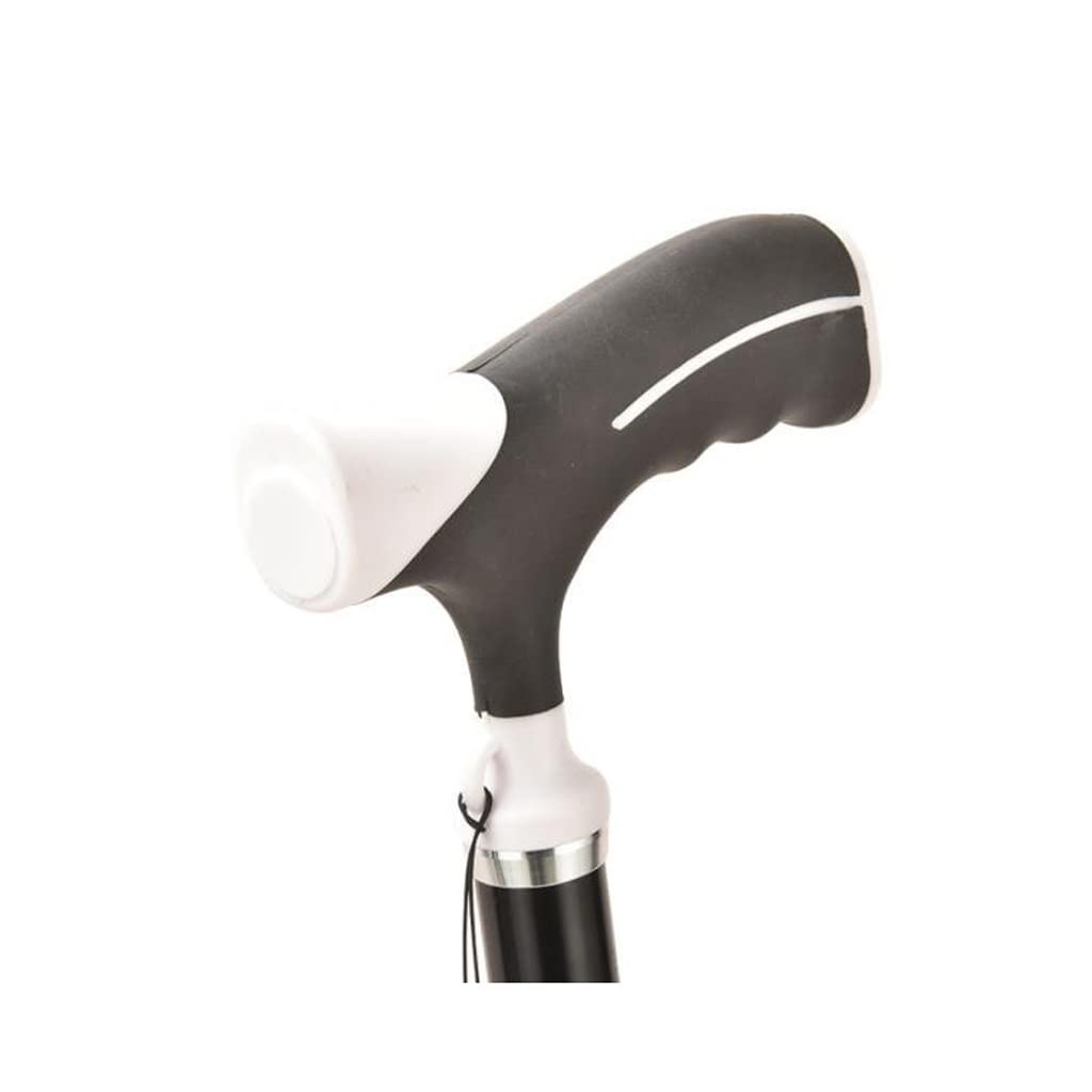 GCX- Muletas for Ancianos, bastón de Cuatro Patas, muletas telescópicas, muletas de aleación de Aluminio, muletas Antideslizantes for Ancianos, andadores Ajustables Firma (Color : Nero)