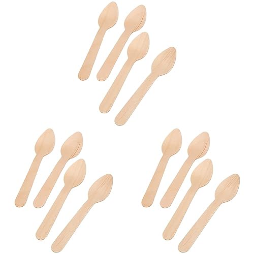 García de Pou - 100 Unités - Cuillère à Café 11 Cm Naturel Bois