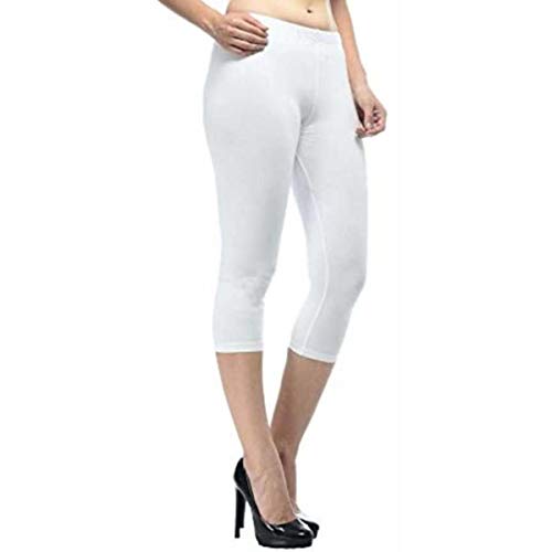 Image of PI World Women's Calf Length Cropped Leggings Cotton Lycra Fabric Slim Fit 3 /4th | Pants