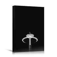 Canvas Wall Art Building Lights Cityscape Colorful Modern Multicolor Neon Photography Places - 12x18 inches