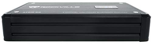 Rockville Atom 8B 3500W Peak/880W RMS 8-Channel Marine Amplifier, Bluetooth with Auto Pairing, Adjustable Crossover, Voltage Display, Compact Corrosion-Resistant Design for Boats and Yachts