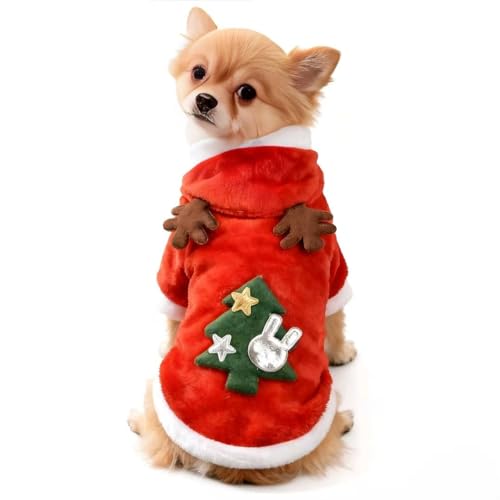 �y�b�g �N���X�}�X�ߑ� �G���N�R�X�`���[�� ���� �`�����E���^���p �N���X�}�X�c���[�f�U�C�� �h���y�b�g�R�[�g �H�~ �����h�b�O�E�F�A (�N���X�}�X�c���[, XL)