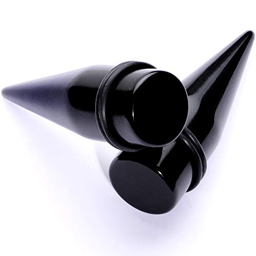 Body Candy Unisex Ear Gauges Stretching Kit Straight Tapers for Stretched Ears Black Acrylic Taper Set 20mm Body Candy Unisex Ear Gauges Stretching Kit Straight Tapers for Stretched Ears Black Acrylic Taper Set 20mm