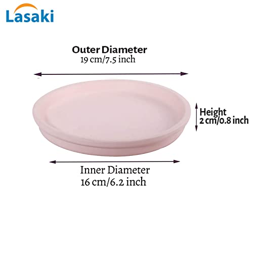 Image of Lasaki Round Purple Ceramic Bottom Tray /Plate for Planter (6-inch, Set of 2) | Dripping Tray for Pot & Succulents | Indoor & Outdoor Planters Home Garden Decor | Plants Not Included