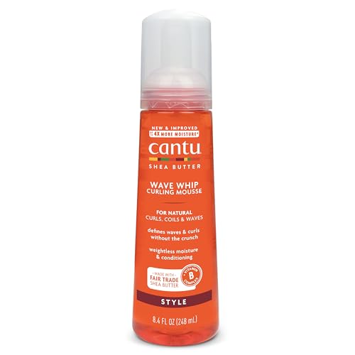 Image of Cantu Shea Butter Wave Whip Curling Mousse 248 ml For Natural Curls and Waves and Silicone-Free