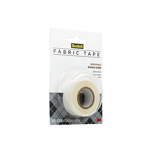Image of Scotch Removable Fabric Tape, 3 /4 in x 180 in, 1 /Pack, Removable and Double Sided (FTR-1-CFT)