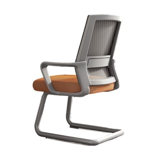 Middle Back Desk Chaires Breathable Mesh Home Office Chair Ergonomic Desk Chairs(Orange)