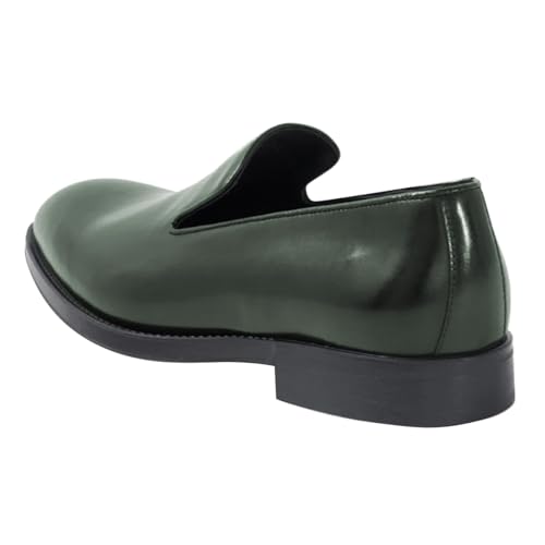 FSJ Men's Classic Slip-On Dress Loafers, Smooth Leather Comfort Casual Formal Shoes for Wedding, Church, Office, Prom, Breathable Driving Loafer Size 4-16 US3