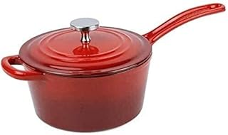 Gliniany garnek do gotowania Garnek na mleko Żeliwny emaliowany zapiekanka Patelnia nieprzywierająca Patelnia dla niemowląt Jedzenie uzupełniające dla niemowląt Garnek do gorącego mleka (kolor: czer