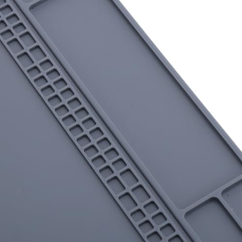 Kodrily Electronics Work Mat, Soft Rubber Watch Repair Mat, Non Slip Watch Repair Work Pad, 13.8 x 9.8 Inch Watch Repair Table Mat Watchmaker Tools Maintenance Accessory, Gray 1Pcs - Image 8