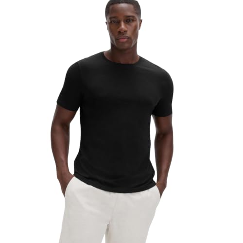 Image of Marks & Spencer Mens Solid Cotton Crew Neck Regular Fit T Shirt