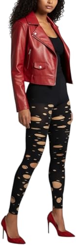 Image of ToBeInStyle Women's Slashed Ripped Shredded Distressed Hosiery Tights Leggings Music Festival