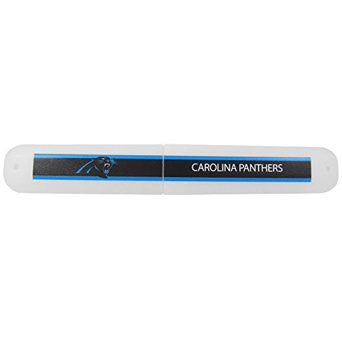 NFL Carolina Panthers Unisex Siskiyou Sportstravel Toothbrush Case, White, Standard