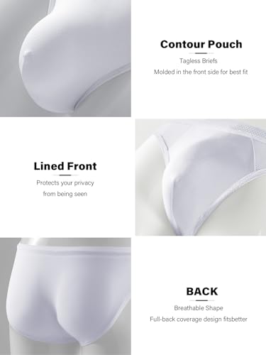 Arjen Kroos Men's Sexy Breathable Swim Briefs Quick Dry Tagless Bikini Swimwear with Drawstrings3