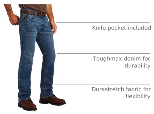 Image of ARIAT Men's Rebar M7 Durastretch Edge Stackable Straight Leg Jean
