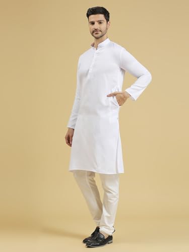 Image of Rajubhai Hargovindas Men Pure Cotton Solid Long Kurta