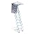 VNABO Attic Telescopic Ladder Semi-Automatic Titanium Magnesium Carbon Steel Folding Ladder Home Stealth Step Ladders 1102lb