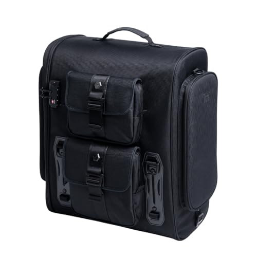 Niche Back Seat/Sissy Bar Street Motorcycle Tail Bag-65L, Travel Luggage with Waterproof Rain Cover, Tall Rack Bag with TSA-Number Lock and Zipper Closure (NMO-2304)