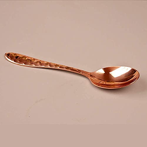 Wollet Children's Pure Copper Spoon Copper Tableware Copper Spoon Western Food Spoon Coffee Spoon Copper Fork Copper Brass Spoon (Copper Spoon 1)