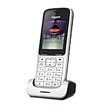 Gigaset SL450HX - internationales DECT-Mobilteil mit Ladeschale und Basis – hochwertiges Schnurloses Telefon für Router und DECT-Basis - brillantes Farbdisplay - großes Adressbuch, silber
