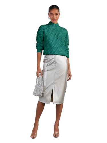 cordat Women's 2024 Fall Long Sleeve Turtleneck Sweater Tops Hollow Knit Soft Pullover Jumper4