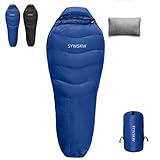 SYWSKW Down Sleeping Bag with Pillow, Ultralight Mummy Sleeping Bag for Backpacking,Hiking and Camping Outdoor with YKK Two-Way Zipper,680FP Duck Down