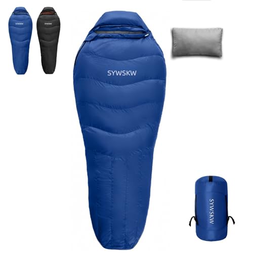 Down Sleeping Bag with Pillow for Camping