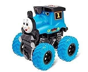 4WD Thomas Train Pull Along Back Friction Power die cast Toy Vehicle Push and Go Crawling Toys for Kids 3 Years (Multicolor) (Pack of 1) Small Engine