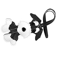BESTonZON Portachiavi Cane Schnauzer in Pelle PU Nero Ciondolo per Borsa e Auto Accessorio Versatile per Zaino Scolastico e Regalo Originale