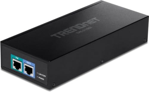 Image of TRENDnet 10GPoE++ Injector, SuppliesPoE (15.4W), PoE+ (30W), orPoE++ (90W), Converts a Non-PoE Port to APoE ++ 10G Port, Metal Housing, Black, TPE-319GI (Pack of 10)