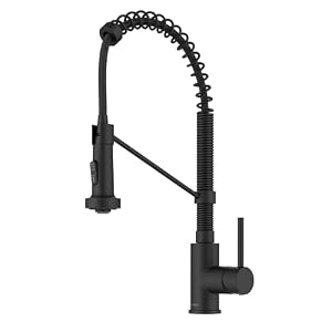 KRAUS Bolden Commercial Style 2-Function Single Handle Pull Down Kitchen Faucet in Matte Black, KPF-1610MB KRAUS Bolden Commercial Style 2 Function Single Handle Pull Down Kitchen Faucet in Matte Black KPF 1610MB