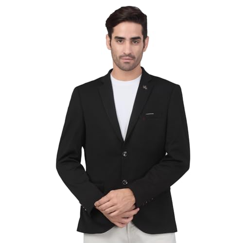 Image of Cantabil Self Design Full Sleeves Notch Lapel Casual Blazer for Men | Casual Blazer for Men | Men Blazer for Casual (P MBZC00057)