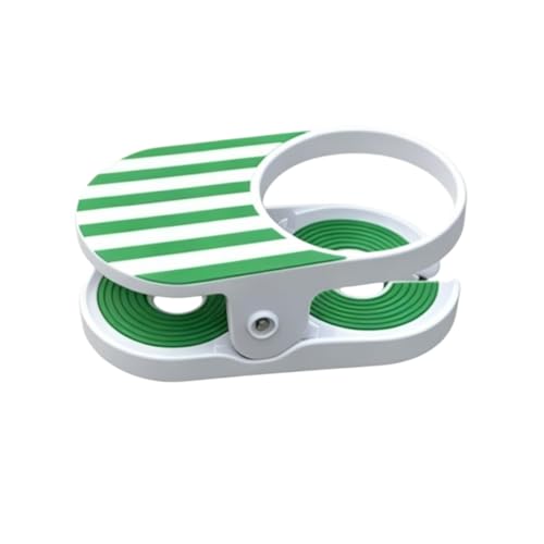 Universal Clip-On Cup Holder for Beach Chair & Desk Cute Anti-Spill Drink Clamp Accessory for Table Pool Lounger and Cruise Fits Coffee Mugs Water Bottles & Cans (Green)
