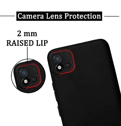 Image of Mobile Back Cover Case for Realme C11 (Silicone Case|CameraProtection|Black SC1510)