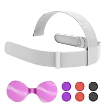 Head Strap for Oculus Quest 2 Headset, Original Replacement Head Strap Compatible with Meta Quest 2, VR Accessories with 3 Pair Thumb Grip Caps and Lens Cover for Oculus Quest 2