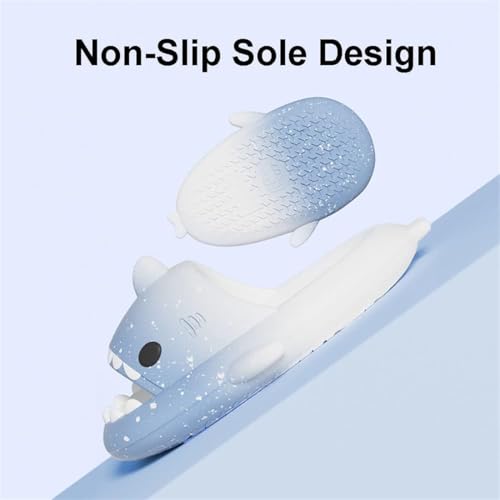 Original Shark Slides Slippers, EVA Spotted Starlight Shark Slides,Thick Sole Non-slip Gradient Cloud Sharks Slippers Unisex3