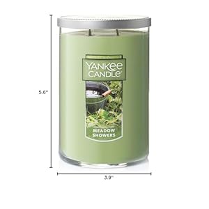 Yankee candle meadow showers scented classic 22oz large tumbler 2 wick candle over 75 hours of burn time  urban country home decor