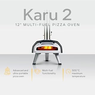 Ooni Karu 2 Forno Pizza Multicombustibile – A Legna e Carbone – Raggiunge 500 °C – Pizza Napoletana in 60 Secondi – Termometro Integrato – Attacco Gas Opzionale