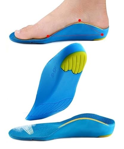 Image of Purastep Orthotic Arch Support Shoe Insoles, Children Pu Cushioning Inserts, Shock Absorption Velvet Surfaces Deep Heel Cup Inner Sole for Flat Feet, Feet Heel Pain Relief | EU 43-45 | 1 Pair