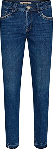 Mos Mosh Damen Jeans Summer Adorn mid Blue dunkelblau - 32