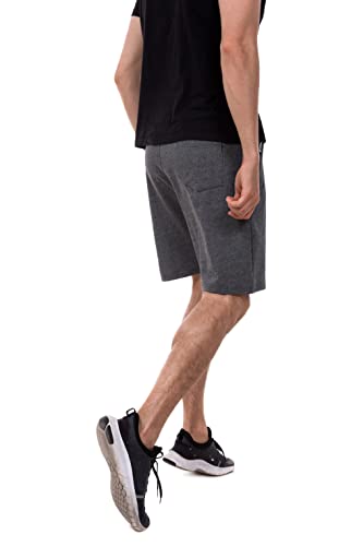 Mens Shorts Workout Athletic Casual Pants Zipper Pockets Drawstring Breathable Cotton Hiking Jogging Sweatpants (Dark Grey,2Xl), Xx-Large #TOP4