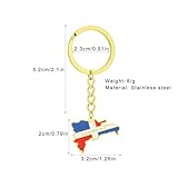 Zoom IMG-1 portachiavi con bandiera e mappa Zoom IMG-1 portachiavi con bandiera e mappa