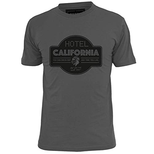 Hotel California - Maglietta da uomo Rock Carbone