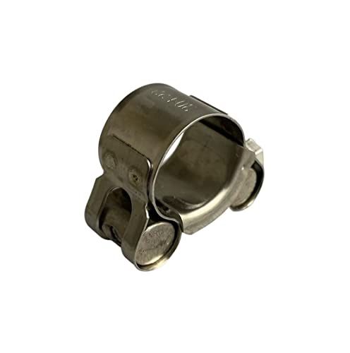 Boltza® Stainless Steel Single Bolt Hose Super Clamp 17-19mm Clip Silicone Rubber Exhaust x4, Silver - Image 2